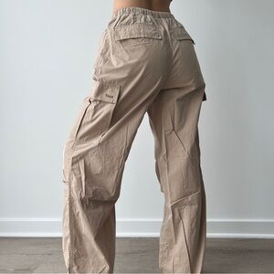 Aritzia Tna New Demand Cargo Drawstring Parachute Pant Humus Beige Size XS